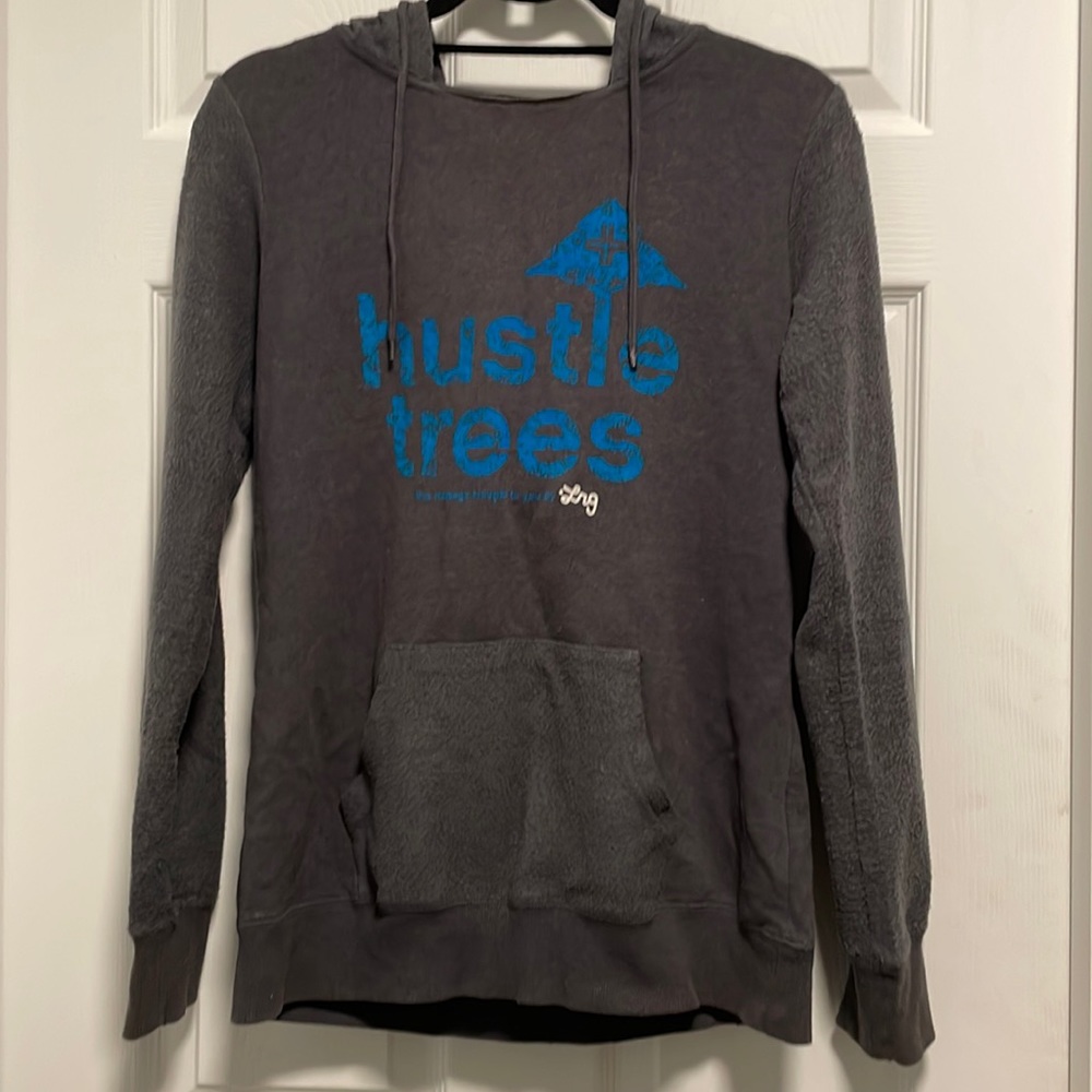 LRG Grey Hustle Trees Hoodie Mens XS